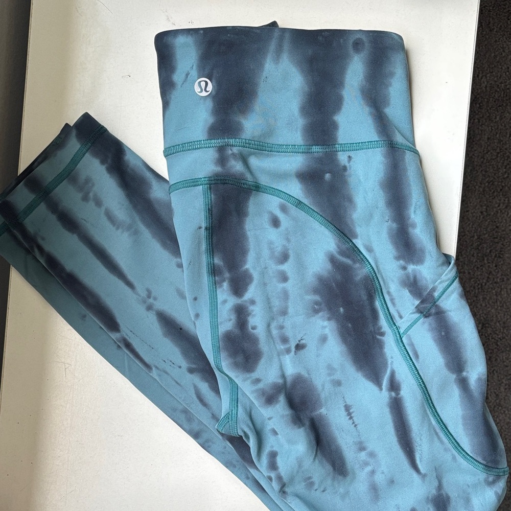 lululemon athletica Leggings - Blue Tie-Dye